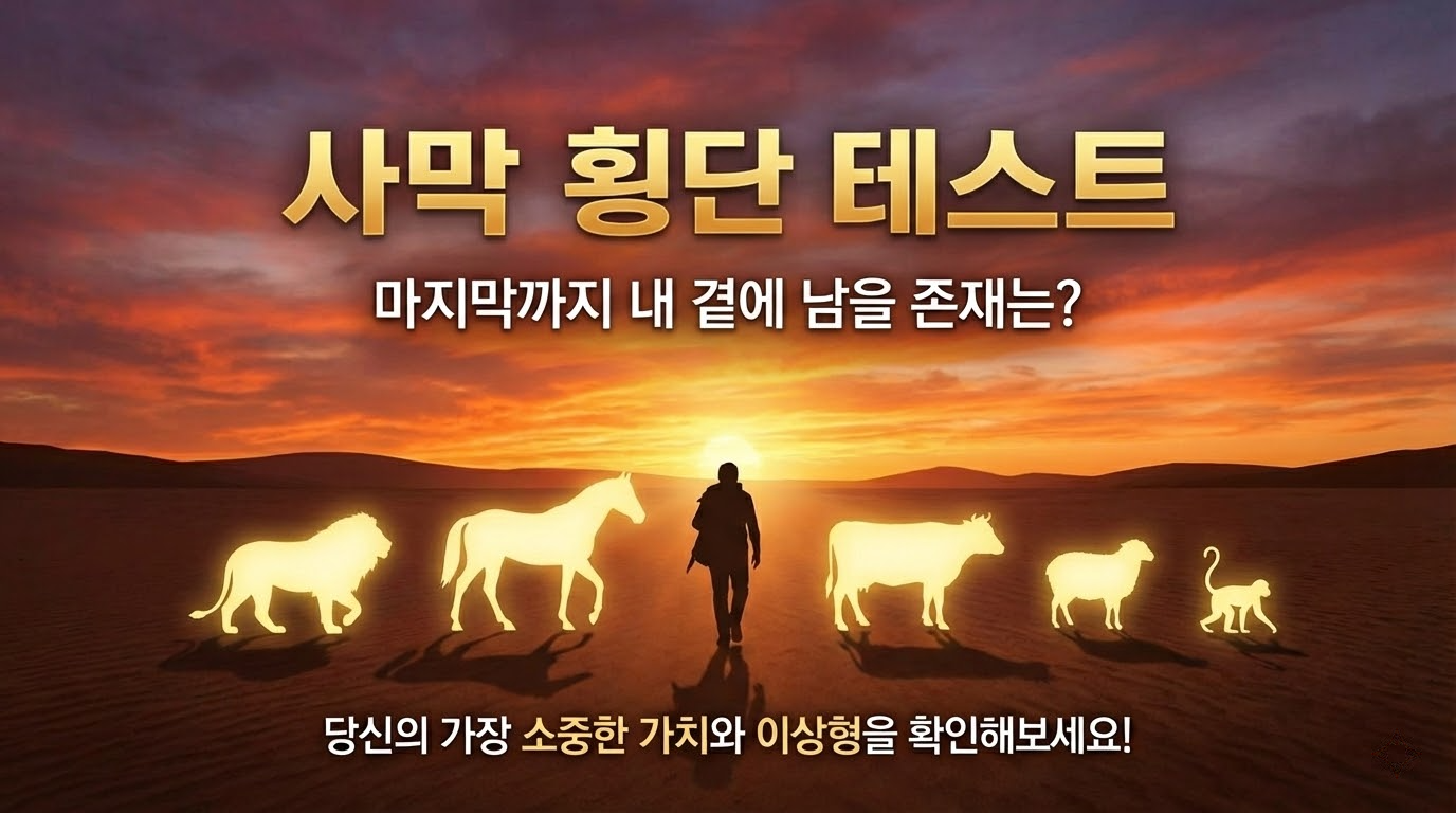 🏜️ 사막 횡단 테스트: 마지막까지 내 곁에 남을 존재는? - 최신 테스트