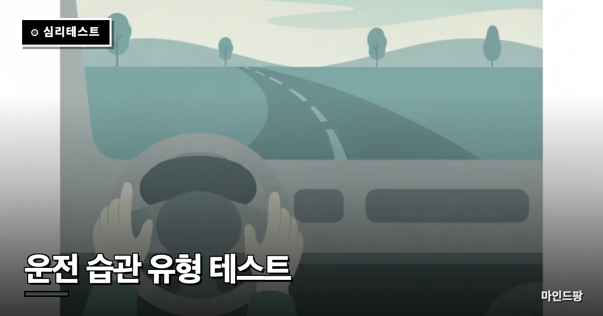 운전 습관 유형 테스트